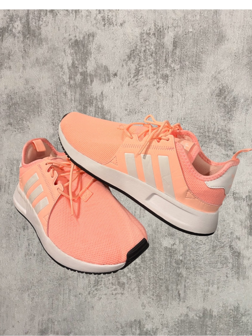 adidas Ortholite Women’s Peach Knit Lace-Up Sneakers. 6.5